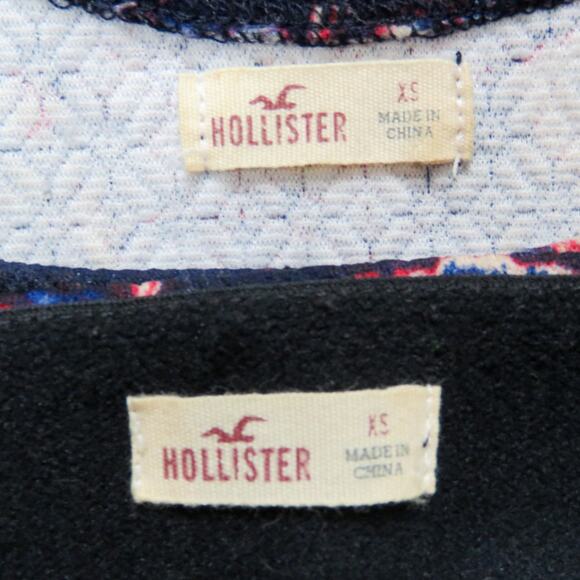 Hollister Blue and Purple Floral Matching Skirt Set Two Piece Dress XS - Picture 3 of 4